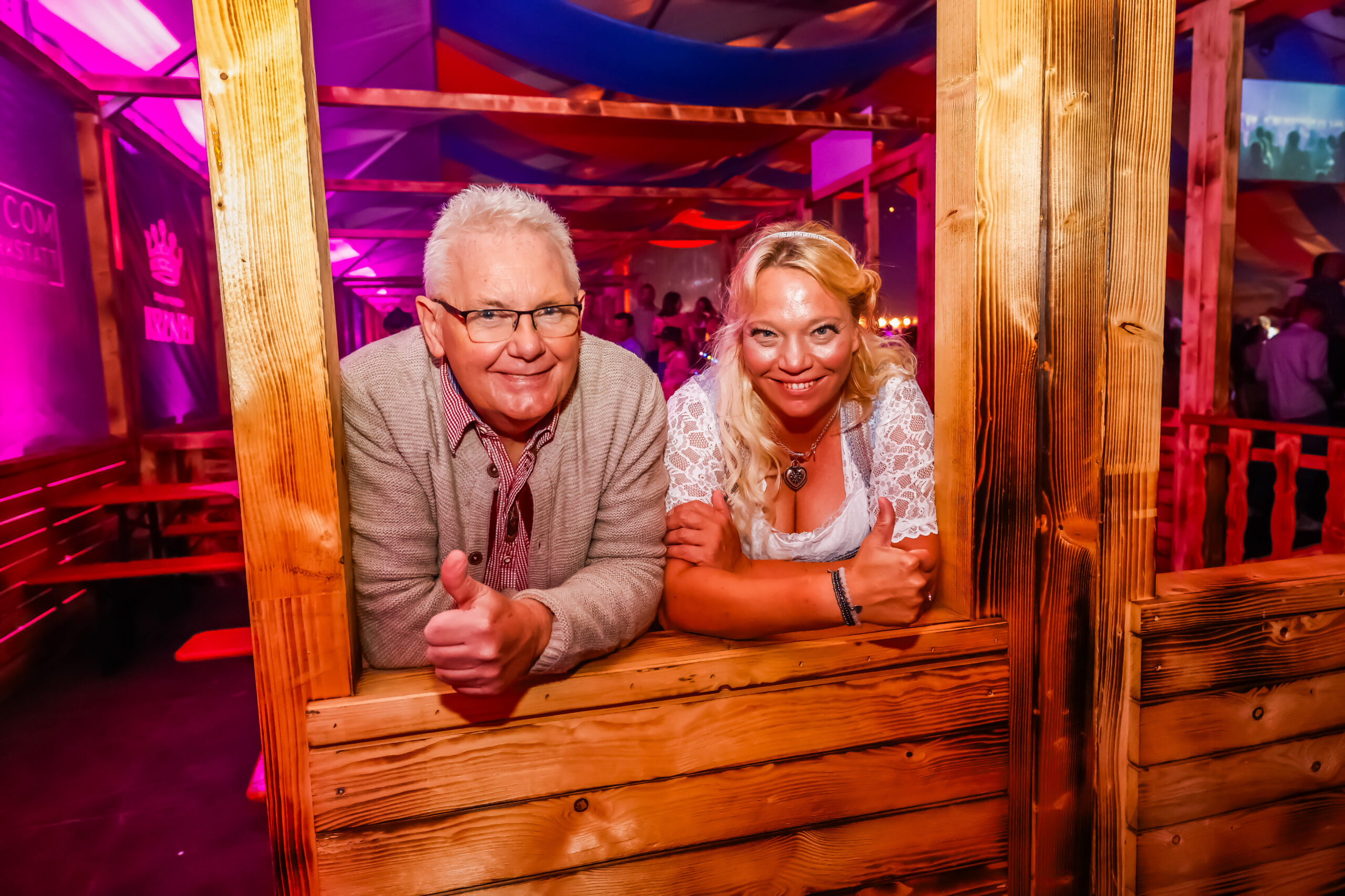 Im Gespräch die Moderatoren des Oktoberfest